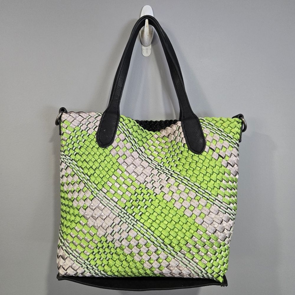🐢 Fritzi aus Preußen Luxury Woven Leather Reversable Tote Imported From Germany